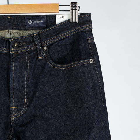 AG Tellis Colfax Ultimate Stretch Denim - Tan, Cotton, Denim, Stretch, Slim Fit - Back View