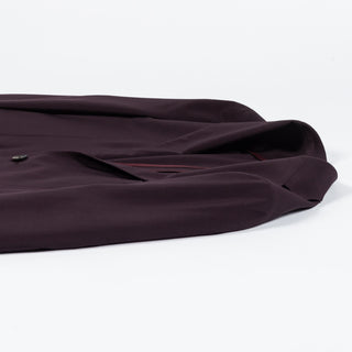 Tagliatore Burgundy Wool Suit - Black, Wool, Silk, Oxford, Tailored Fit, Textured, Made In Italy - View 11
