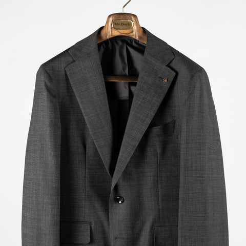 Tagliatore Textured Charcoal Stretch Suit 13