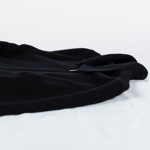 Gran Sasso Black Felted Cashmere Knitted Zip Sweater - Cashmere, Flannel, Italian, Made In Italy - View 8