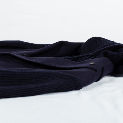 Gran Sasso Navy Super Geelong & Flannel Hooded Blazer - Wool, Flannel, Italian, Knit, Made In Italy - View 8