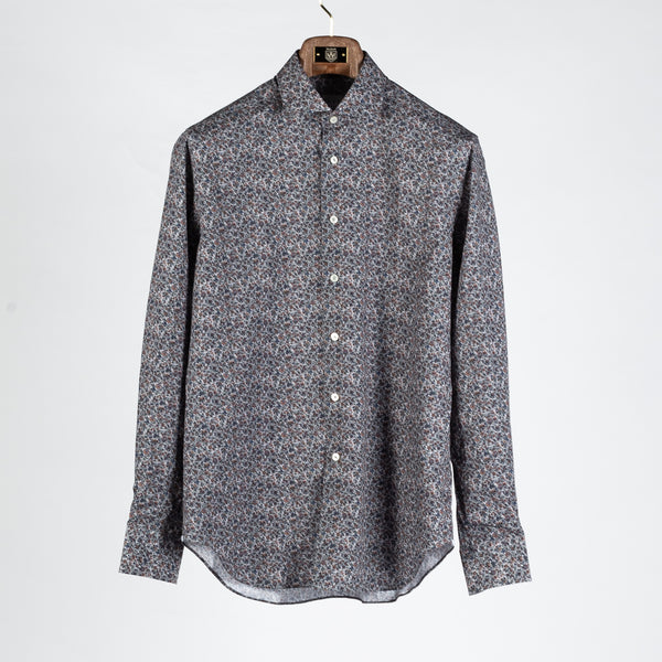 Grey Floral Evolution Fit Dress Shirt