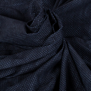 Xacus Navy Geometric Printed Active Fit Dress Shirt - Stretch, Italian, Modern Fit - Alternate View