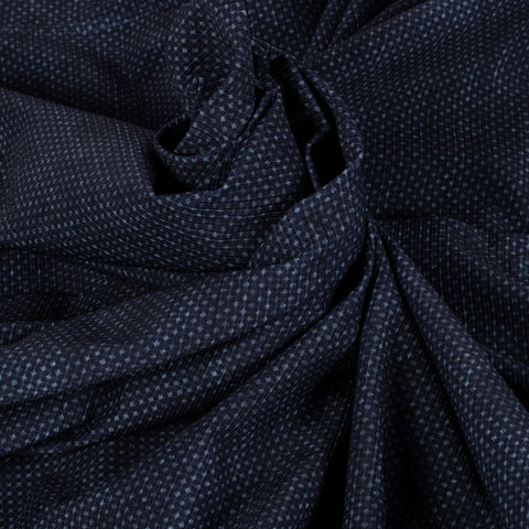 Xacus Navy Geometric Printed Active Fit Dress Shirt - Stretch, Italian, Modern Fit - Alternate View
