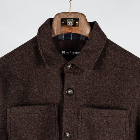Barbour Textured Brown Marlow Tailored Overshirt 6