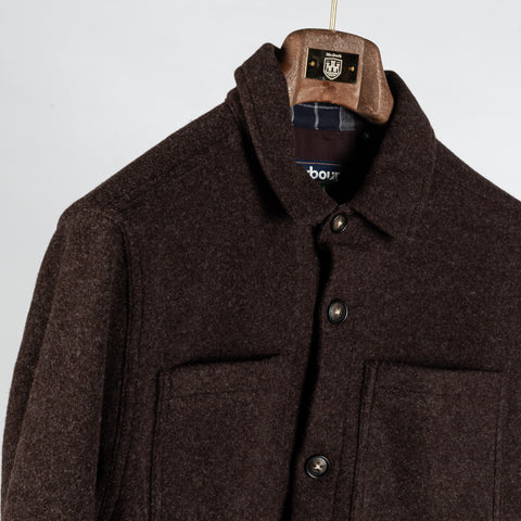Barbour Textured Brown Marlow Tailored Overshirt 3