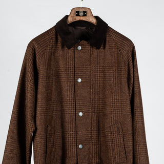 Barbour Brown Checked Tracker Wool Jacket 6