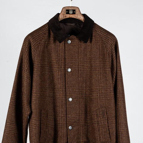Barbour Brown Checked Tracker Wool Jacket 6
