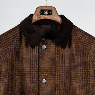 Barbour Brown Checked Tracker Wool Jacket 7