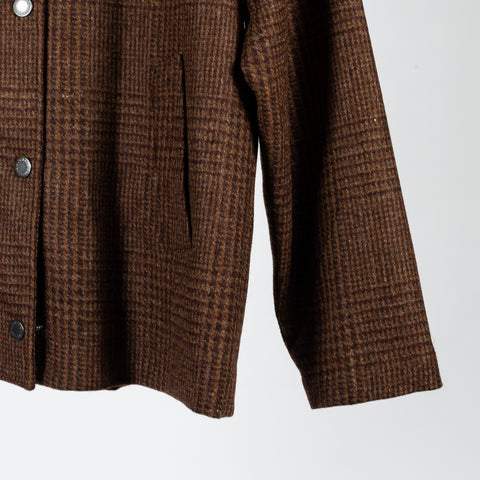 Barbour Brown Checked Tracker Wool Jacket 4