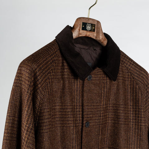 Barbour Brown Checked Tracker Wool Jacket 3