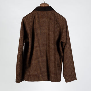 Barbour Brown Checked Tracker Wool Jacket 5