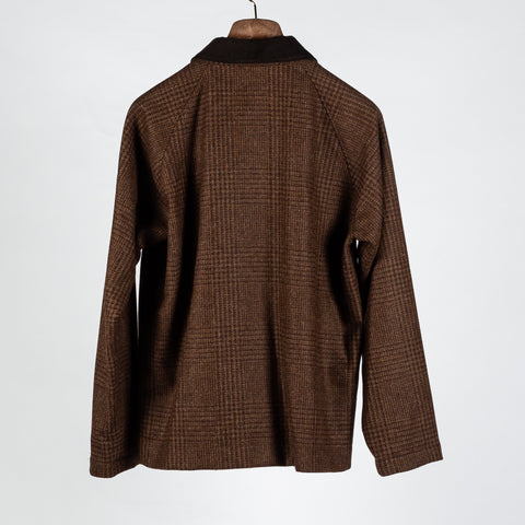 Barbour Brown Checked Tracker Wool Jacket 5