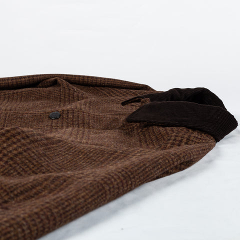 Barbour Brown Checked Tracker Wool Jacket 8