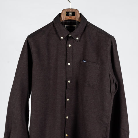 Barbour Brown Herringbone Buckley Button Down Shirt 6
