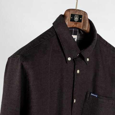 Barbour Brown Herringbone Buckley Button Down Shirt 3