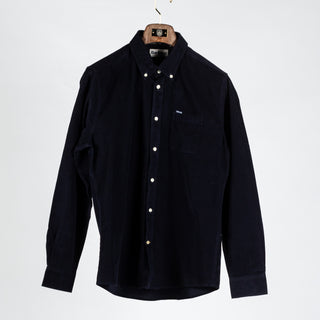 Barbour Navy Corduroy Ramsay Button Down Shirt 1