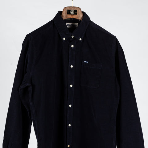 Barbour Navy Corduroy Ramsay Button Down Shirt 6