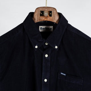 Barbour Navy Corduroy Ramsay Button Down Shirt 7