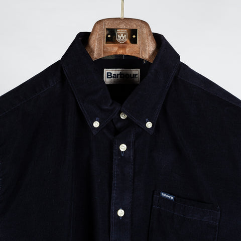 Barbour Navy Corduroy Ramsay Button Down Shirt 7