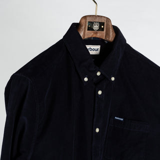 Barbour Navy Corduroy Ramsay Button Down Shirt 3
