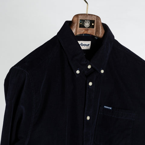 Barbour Navy Corduroy Ramsay Button Down Shirt 3
