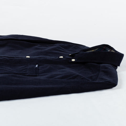 Barbour Navy Corduroy Ramsay Button Down Shirt 8