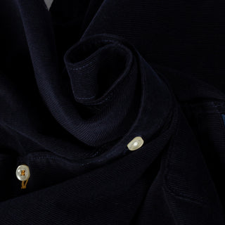 Barbour Navy Corduroy Ramsay Button Down Shirt 2