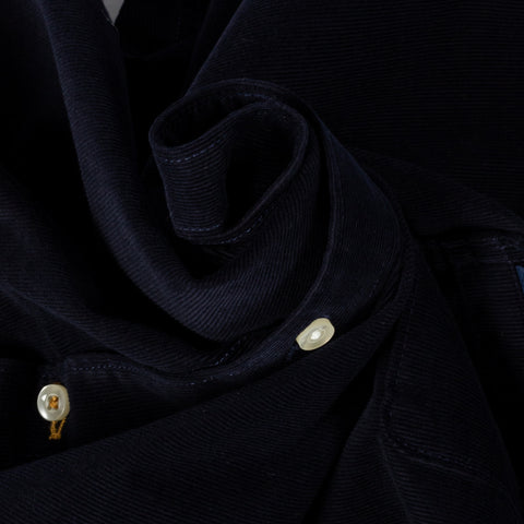 Barbour Navy Corduroy Ramsay Button Down Shirt 2
