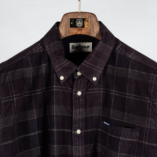 Barbour Brown Tartan Corduroy Blair Button Down Shirt 7