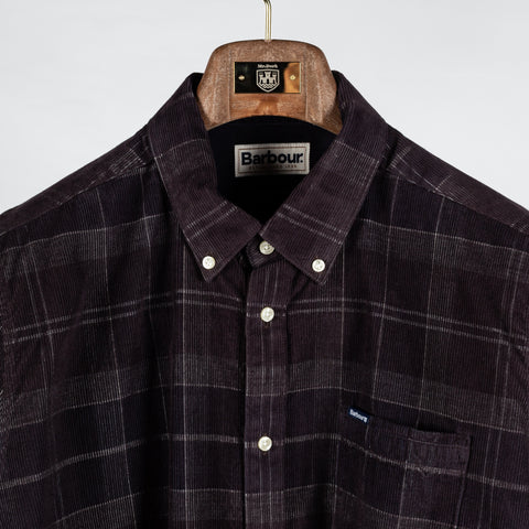 Barbour Brown Tartan Corduroy Blair Button Down Shirt 7