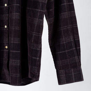 Barbour Brown Tartan Corduroy Blair Button Down Shirt 4