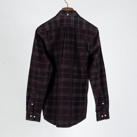 Barbour Brown Tartan Corduroy Blair Button Down Shirt 5