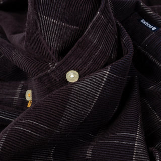 Barbour Brown Tartan Corduroy Blair Button Down Shirt 2