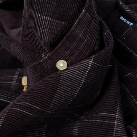 Barbour Brown Tartan Corduroy Blair Button Down Shirt 2
