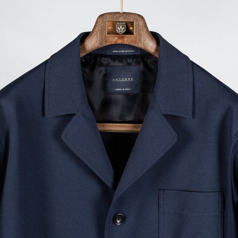 Latorre Navy Cotton Blend Overshirt 7