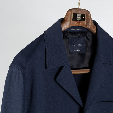 Latorre Navy Cotton Blend Overshirt 3