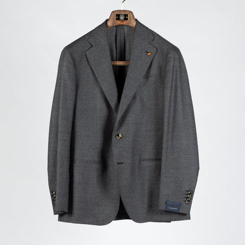 Latorre Textured Mid Grey Unlined Wool Blazer 1