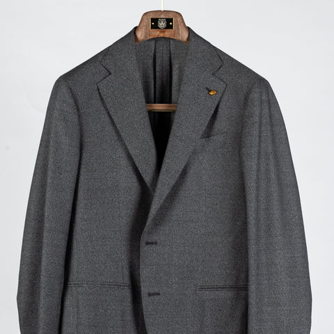 Latorre Textured Mid Grey Unlined Wool Blazer 6