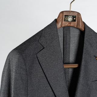 Latorre Textured Mid Grey Unlined Wool Blazer 3