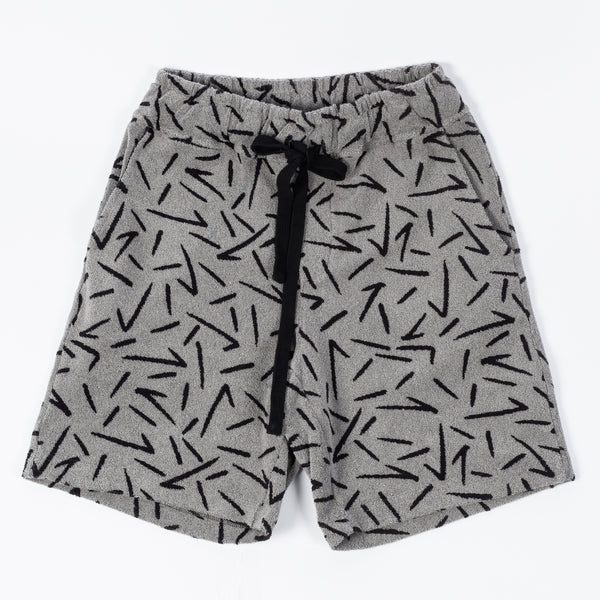 Grey Printed Yolor Lounge Shorts