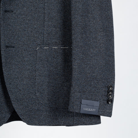 Latorre Textured Mottled Navy Blazer 4