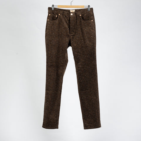 Wythe Rustic Brown Donegal Corduroy Five Pocket Pants 1