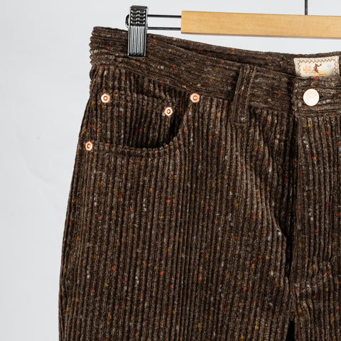 Wythe Rustic Brown Donegal Corduroy Five Pocket Pants 3