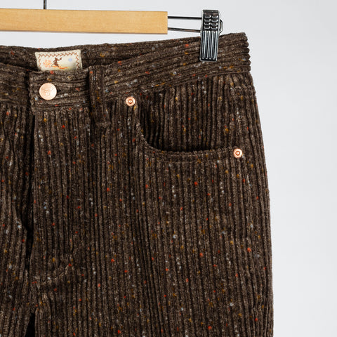 Wythe Rustic Brown Donegal Corduroy Five Pocket Pants 4