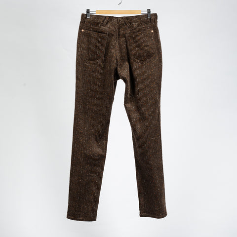 Wythe Rustic Brown Donegal Corduroy Five Pocket Pants 5