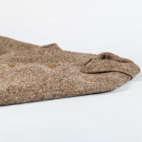 Wythe Brown & Cream Donegal Raglan Wool Overcoat 9