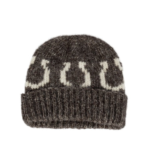 Wythe Charcoal Alpaca Horseshoe Beanie - Cotton, Stretch, Alpaca, Knit, Artisan - Alternate View