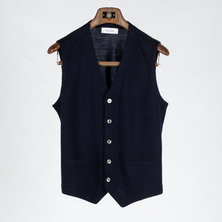 Gran Sasso Navy 5 Wool Vest 1