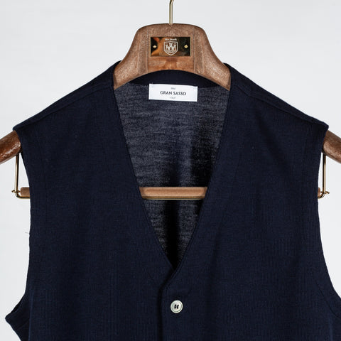 Gran Sasso Navy 5 Wool Vest 6